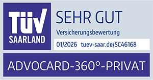 ADVOCARD Siegel TÜV Saarland Privat 01 2025 ADVOCARD Siegel TÜV Saarland Privat 01 2022